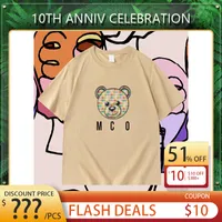 2022 Summer Cotton T Shirts Magliette Magliette Casual Man Womens Tees con stampato per orso
