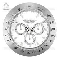 Роскошные настенные часы с часами металлические арт Большой металлический дешевый настенный часы GMT настенные часы H0922249C