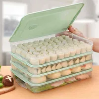 Refrigerator Food Storage Box Kitchen Accessories Organizer Fresh Dumplings Vegetable Egg Holder Stackable Microwave293K