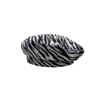 Boinas de boinas de rua da moda zebra tweed boina de outono de inverno masculino e feminino Moda Spice Girl Personalidade Retro Painter's Hat T220829