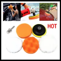 With Free Stickers Universal Car Polish Pad 3inch 4inch 5 inch 6inch 7inch M10 M14 Soft Wool Machine Waxing Polisher Car Body Polishing Discs Cleaning Accessories
