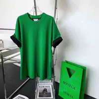 Designer T-Shirt BVs klassische Marke Bottega Ven BV Side Tragen Sie Kurzärmel T-Shirt Kontrast Farbe Runde Hals Herren- und Frauen gleicher Stil hoher Level Luxus