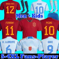 S-4xl 22 23 Hiszpańskie koszulki piłkarskie 2022 2023 Pedri Espana Llorente Ansu Fati Ferran Koke Gavi Azpilicueta Ramos Fan Wersja piłkarska
