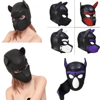Yepyeni Lateks Rol Oyun Köpek Maskesi Cosplay Tam Kafa Maskesi Kulaklar Yastıklı Kauçuk Köpek Cosplay Parti Maskesi 10 Renk Mujer254m
