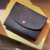 M41939 Rosalie Coin Purse Designer Fashion Womens Luck Short Wallet Luxury Leather Leather Bess Card Card Card Classic With B302A