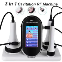 3 em 1 mini RF Ultrassonic Cavita￧￣o Slimming Machine Remo￧￣o de rugas de perda de peso Rejuvenescimento de n￡degas Massageador Cuidado do corpo