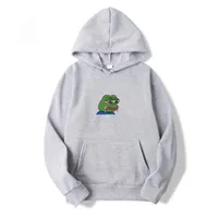 Erkek Hoodies Sweatshirts Fashion Hoodie Graffiti Baskı Sad Frog Sweatshirt Hip Hop Polar Sarı Pembe Erkekler ve Kadın Hooded Suit272c