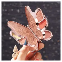 Lidschatten Agag 6Colors Lidschattenpalette Schmetterling Lucky Koi Perle Paillons Glitzer Matte Make -up -Platte
