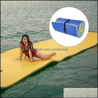 رياضات السباحة في الهواء الطلق بركة شاطئية تعويم حصيرة مياه عائمة الرغوة Pad Pad River Lake Bed Summer Game Summer Aessories Drop Delivery2556