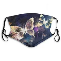 Adult Face Mask Disposable Butterfly Printing Mouth Earhook Breathable Print Dustproof Colorful Cotton Men Women VTMTL0424