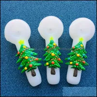 Smoking Pipes Christmas Tree Themed Tobacco Pipe 5 Inch Glass Art Hand Glows In Dark Gifts Unbreakable 120G Drop Delivery 2021 Home G Dhrdn