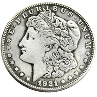 US 1921-D-D-S-S Morgan Dollar Cópia Coin Brass Ornamentos de artesanato Réplica Coins Home Decoration Acessórios255p