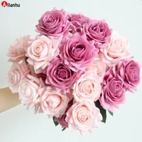 Dekoratif çiçek çelenkleri sıcak nemlendirici güller yapay çiçek diy gülleri gelin buket düğün dekorasyon partisi için sahte çiçek ev dekorları sevgililer günü wfdb