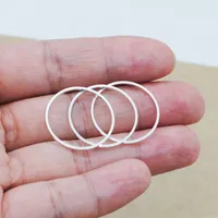 Cheap MakingJewelry Findings &amp; Components 50pcs/Lot Light Silver Color Copper 8 40mm Earring Wires Hoops Pendant Connectors ...
