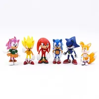 5 Set Sonic Figürler Oyuncak Pvc Oyuncak Sonic Shadow Tails Karakterler Çocuklar İçin Figür Oyuncakları Hayvan Oyuncakları Set LJ200924297Q