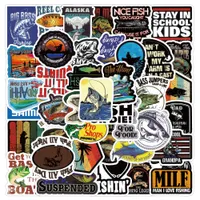 50Pcs Fishing Landscape Graffiti Stickers Pack For Kids Toys Guitar Luggage Motorcycle Bike Diy Skateboard Fridge Waterproof Vinyl Sticker