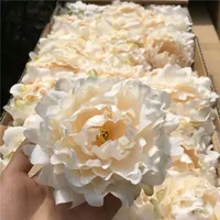 Alta calidad 50 piezas de seda Peony Flower Heads Decoración de fiestas de boda Simulación artificial Peony Camellia Rose Flower Decoración de bodas246u