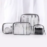 Women Fashion PVC Clear Travel Makeup Cosmetic Facs Organizer Zipper Makeup Case Bage Bag Bag Bag