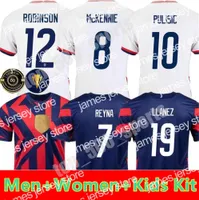 قمصان كرة القدم 2021 United States Soccer Jerseys Alex Morgan Robinson Away 2022 Pulisic Dest McKennie Reyna Adams Lletget 21 22 Men Women Kids Kids