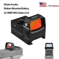 쉐이크 깨어있는 빨간 점 시력 홀로그램 범위 RMR SRO Optics Cut Pistol Glock Mos Holo Sun 407C 마운트 플레이트베이스를위한 3 MOA. 후방 시야 교체