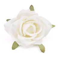 30pcs7cm White Rose Artificial Silk Fagro Scrapbooking decorativo per la decorazione del compleanno per matrimoni a casa Finori rosa finti