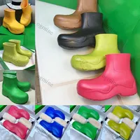 Stivali con design box womens stivale buddle biodegradable in gomma stivali di moda in gomma erba kiwi monopezzo scarpa modellata a forma piatta 5,5 cm donna lad m3n5#