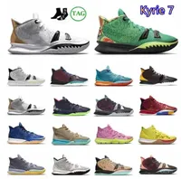 Treinadores de sapatos de basquete de sandálias da moda Kyrie 7 One World 1 People Chip Copa Grind Mens Kyries 5S Designer Shoe Concepts Horus Outdoor Tennis Sneakers
