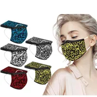 50pc Fashion Women Disposable Face Masks Floral Design Pattern 3ply Protection Adjustablae Earloop Masques Bandage3130