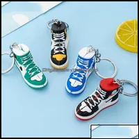 مفاتيح مفاتيح سلاسل أزياء الملحقات 2022 بيع أحذية رياضية جديدة للاستريو القلادة 3D Mini Basketball Shoes طراز Soft Pla DHQH7