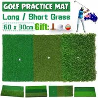 60x30 cm Mat de golf Swing Stick Practice Golpear nylon Casa de goma larga Camiseta de entrenamiento al aire libre Ayudas accesorias para el hogar Fitness 226K