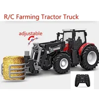 ElectricRC CAR 124 Scale RC Farm Tractor Tracter 24G Дистанционное управление моделируемое инженерное строительное строительное машино