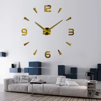 37 -Zoll New Wall Clock Quartz Watch Viertel modernes Design große dekorative Uhren Europa Acrylaufkleber Wohnzimmer KLOK272T