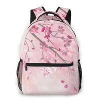Estilo Backpack Boy Teenagers Bursey School Bag Spring Tree Branch Blossom de volta para Bags254T