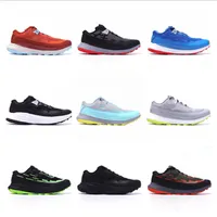 Shock-absorbing casual running shoes outdoor hiking sneakers quick-drying fabric material black and white sky blue