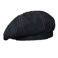 Berets 2021 Leer- en herfstfestival Women Girl Beret Artist Katoen achthoekige platte pet Vintage baret hoeden zwarte heldere line cap T220829