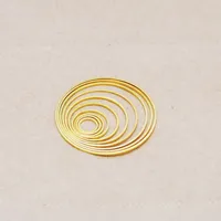 MakingJewelry Findings &amp; Components 50pcs/Lot Gold Color 8 40mm Brass Closed Ring Earring Wires Hoops Pendant Connectors Circle For ...
