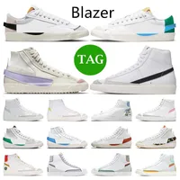 Blazer Mid 77 Vintage White Black Men Shoes Fashion Blazers Jumbo Low Women Sneakers Celestine Blue Indigo Sunset Pulse 디자이너 야외 스포츠 트레이너