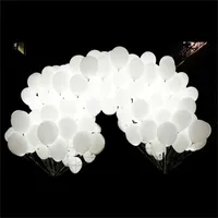 Party Supplies LED Balloon Luminous Light Ball 12 Inches White Latex Balloons Glow Balloon F￶delsedagsfester Holiday Wedding Decor 20220830 D3