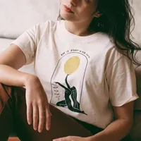Magliette da donna maglietta camicia stampata femmina manica corta collare rotondo sciolto retr￲ 2022 tops casual women col rond t-shirt manches cortes