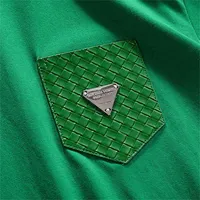 Дизайнерская футболка BV Классический бренд Bottega ven ins Fashion Brand 2022 BV Треугольник тканый карманный футболка с короткими рукавами мужчины и женщины.