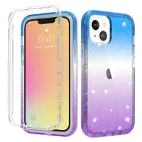 Phone Cases For Samsung A32 A52 A72 A13 A53 A33 A73 A03 A23 A20 A50 S10 PLUS NOTE 10 LITE With Clear PC & TPU 2-Layer Blingbling Gradient Color Drop Protection Cover