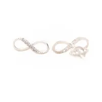 Zircon infinity symbol stud earrings Classic Women&#039;s stud earring Beautiful artificial stone