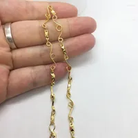 Zincirler 1 metre zarif el yapımı 18k altın bakır lüks çift DIY bayanlar için uygun