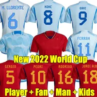 Pedri 2022 Espana Soccer Jersey Morata Cup Gavi Ferran Koke Sarabia Espagne 22 23 Fans Version Joueur Adama Ramos Thiago Gaya Football Shirt Camisetas de Futbol World