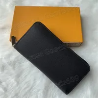 New Fashion Designer Wallet Luxury Clutch Women Wallets Men Single Zipper Wallet Purse Card Holder PU Leather With Box Dust Bag 600172904