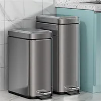 Joybos Edelstahl Stiefmüll Müll kann Müllbehälter für Küche und Bad stiller Haus wasserdichte Abfall 5L 8L 2112222111n