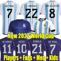 L.Martinez World 2022 футбольный футбольный джерси di Maria Cup Argentina Home Concept Version Fan 22 22 Dybala Maradona 2023 В гостях футбольная рубашка мужчины дети Paredes Mac Allister