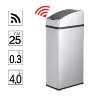 Smart Waste Bin Touchless Sensor Automatisch Doufilues Grote capaciteit Keuken Roestvrijstalen afval kan brede openingsafval vuilnisbak Y200421938
