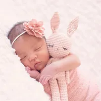 2020 Yeni el yapımı tığ işi yün bebek yün hayvan doldurulmuş peluş oyuncak bebek yatıştırıcı bebek uyku bebek LJ201126237l