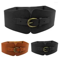 أحزمة حزام ملحقات نساء عتيقة اللون الصلب مرنة فو فو حزام على نطاق واسع حزام الإبزيم cummerbunds الوصول